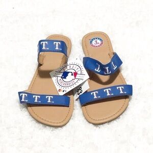 🆕 Texas Rangers MLB women’s slide slip on sandals